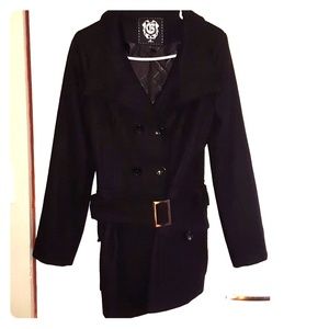 G by Guess Black Wool Blend Coat